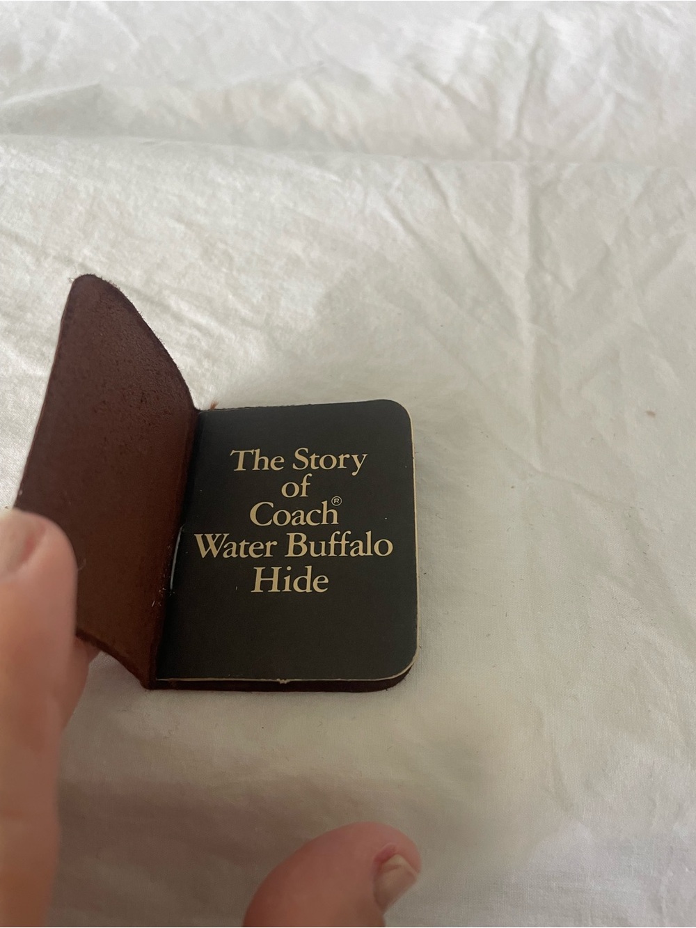 RARE 1984 Coach Leatherware The Story of CoachWater Buffalo Hide mini Booklet